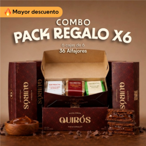 Combo Pack Regalo x6 Alfajores Quirós